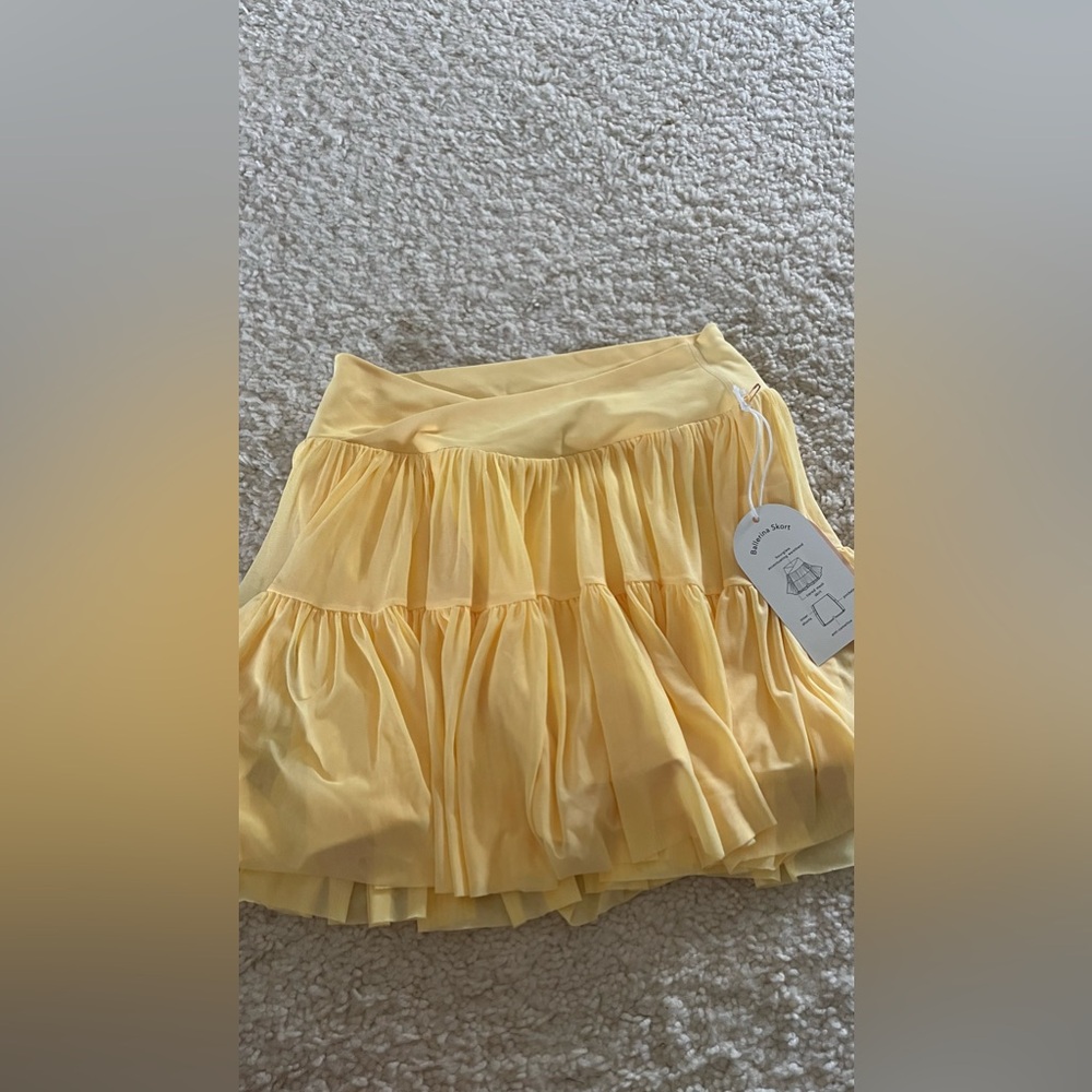 Brand new yellow ballet skort